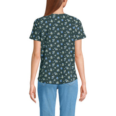 Women's Short Sleeve Lightweight Jersey Gathered Shoulder T-Shirt