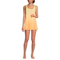 Women's Petite Scoop Neck Mini Swim Dress Swimsuit