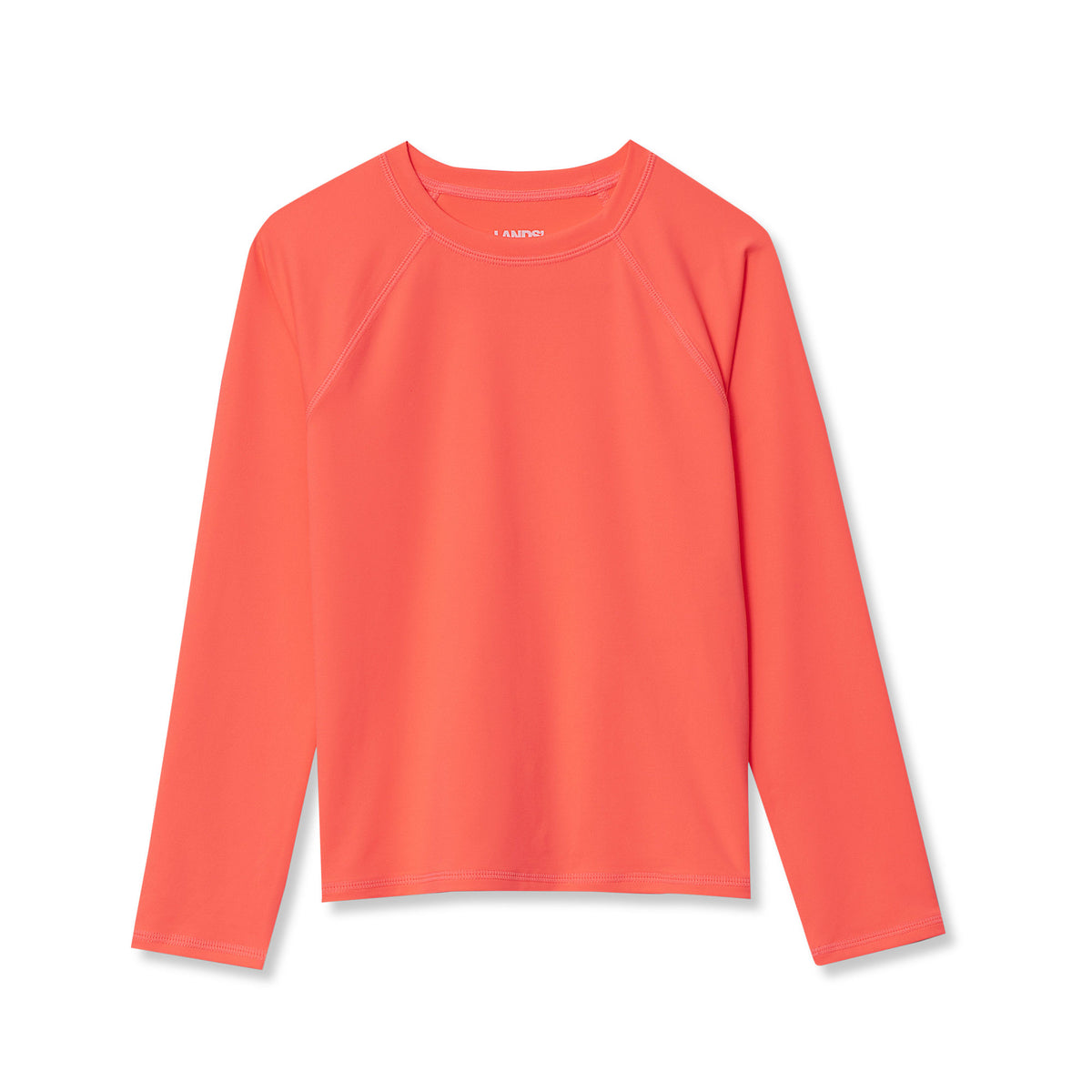 Girls Chlorine Resistant Long Sleeve Crew Neck Rash Guard