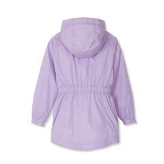 Girls Hooded Water Resistant Rain Jacket