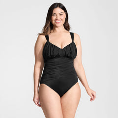 Women's Plus Size Slender Lite Sweetheart Shirred One Piece