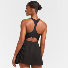 Women's Tugless Racerback Pleated Swim Dress