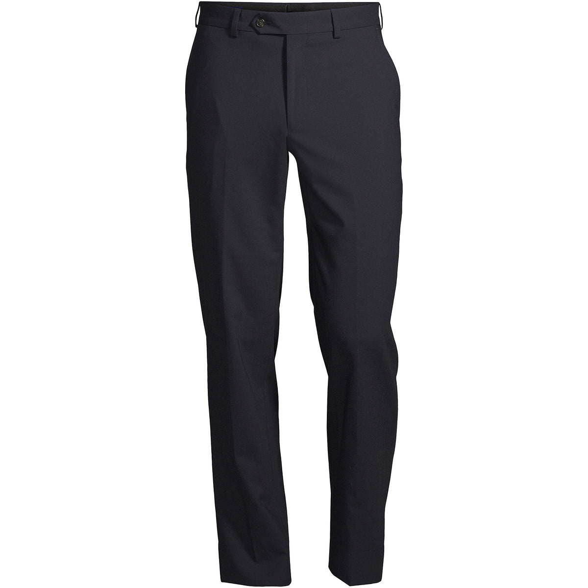 School Uniform Men Big Washable Wool Tailored Plain Front Trousers