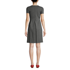 Women's Short Sleeve Ponte Dress Top of Knee