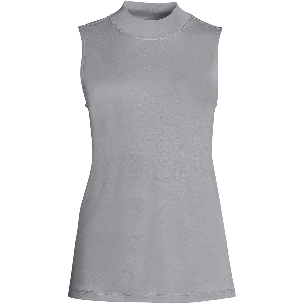 Women's Plus Size Supima Micro Modal Sleeveless Mock Neck Shirt