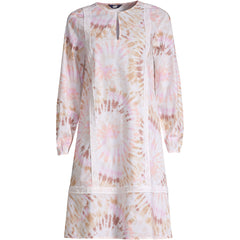 Women's Cotton Poplin Split Neck Dress
