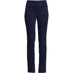 Women's Petite Starfish High Rise Knit Denim Straight Jeans