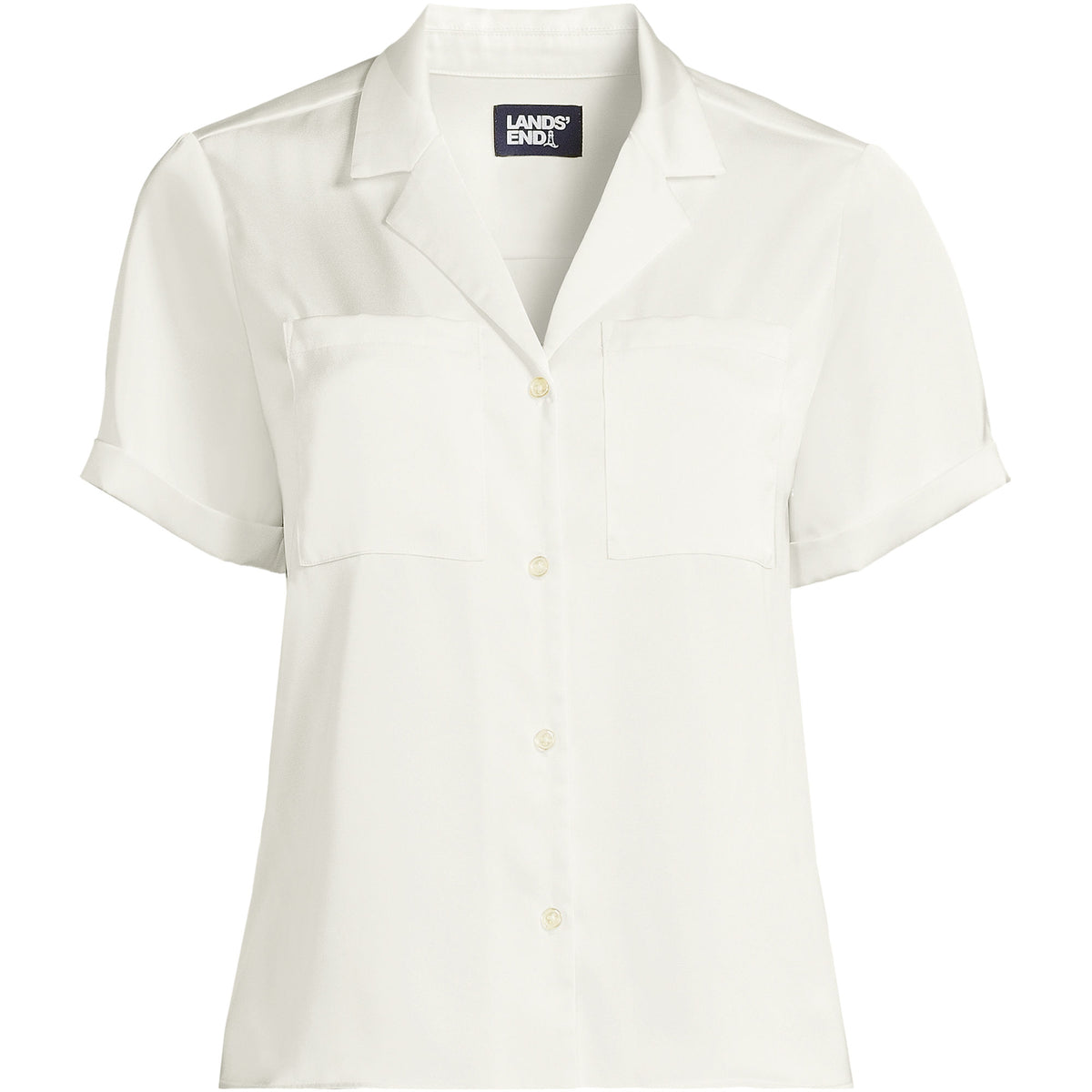 Women's Satin Short Sleeve Shirt