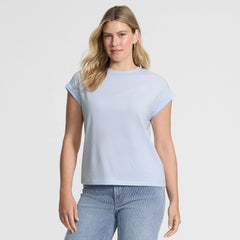 Women's Cap Sleeve Supima Cotton Crew Neck Tee