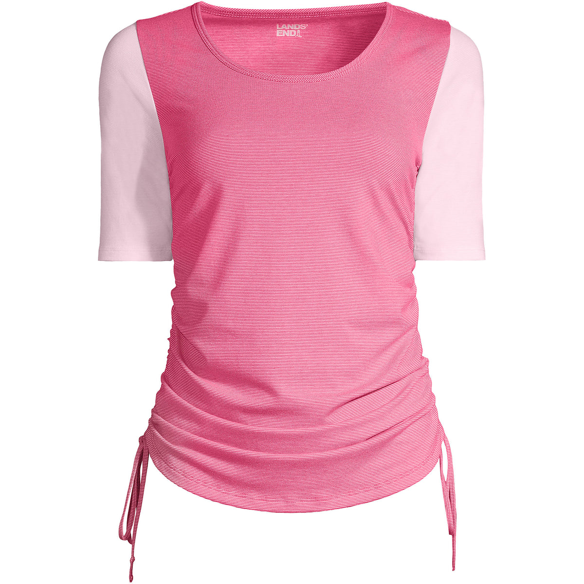Women's Plus Size Power Performance Elbow Sleeve Drawstring Top
