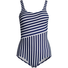 Women's DD-Cup Scoop Neck Tugless Sporty One Piece Swimsuit