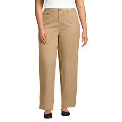 Women's Plus Size Chino High Rise Rail Straight Leg Pants