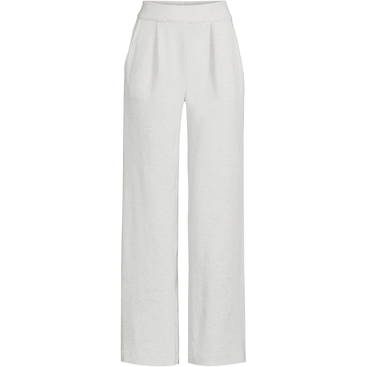 Women's Plus Size Sport Knit High Rise Pleated Wide Leg Pants