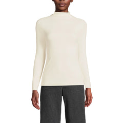 Women's Drapey Rib Skimming Long Sleeve Mock Neck