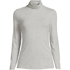 Plus Size Lightweight Jersey Long Sleeve Turtleneck