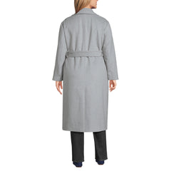 Women's Plus Size Wool Wrap Long Coat