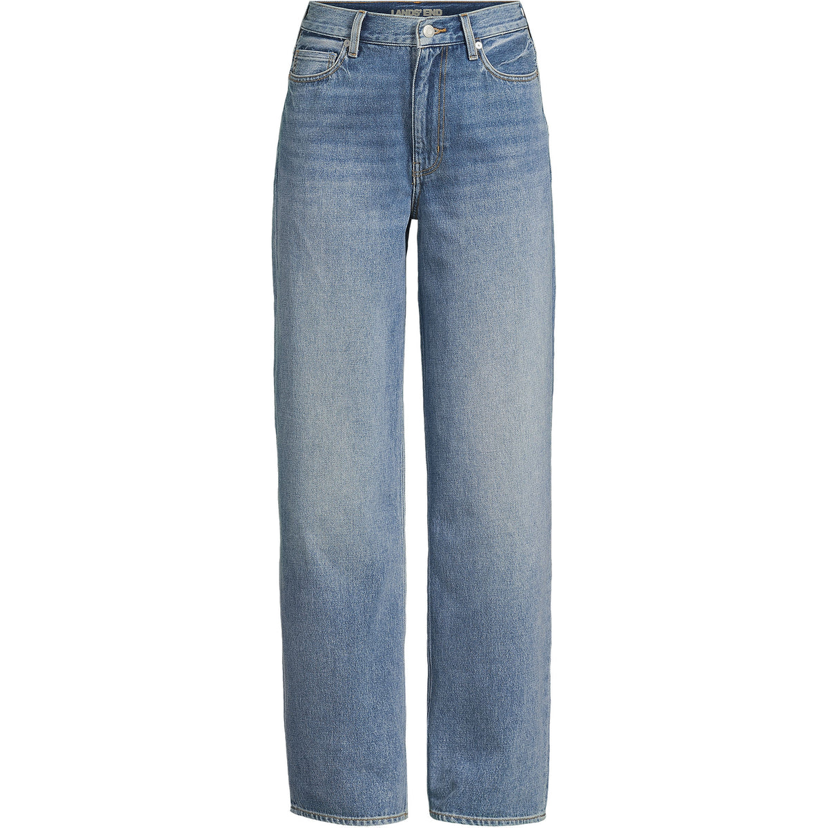 Women's Petite Rigid Denim Mid Rise Baggy Jeans