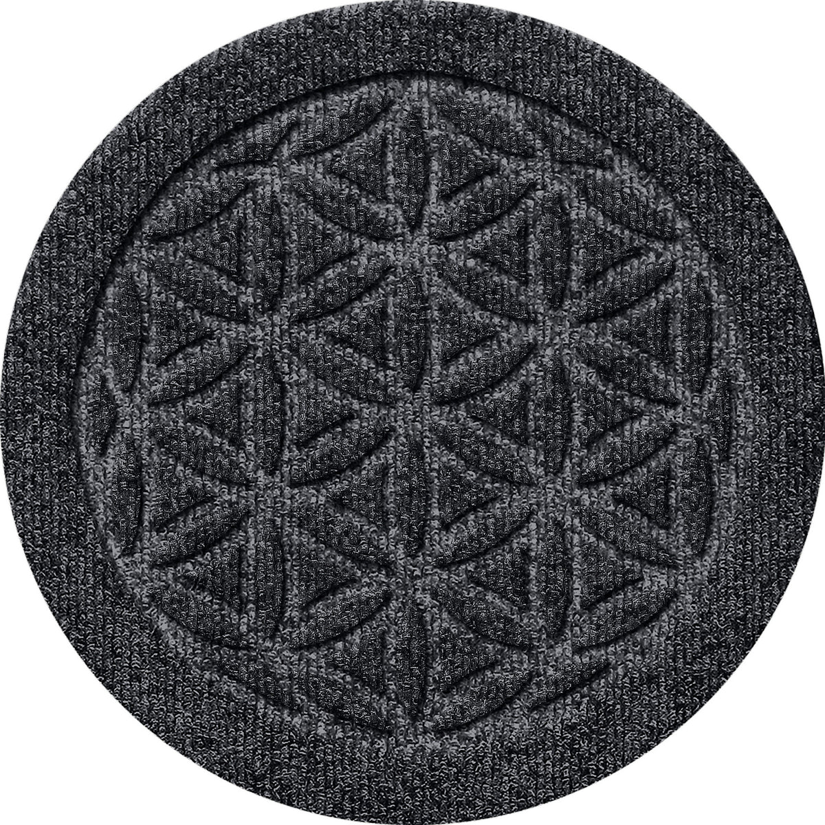 Matterly Waterblock 12" Round Flower of Life Plant Trivet - Set of 4