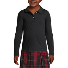 Girls Long Sleeve Feminine Fit Interlock Polo Shirt