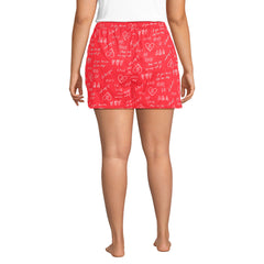 Women's Plus Size Poplin Sleep Boxer Shorts