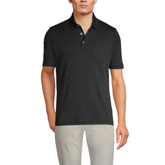 Men's Tall Short Sleeve Cotton Supima Polo Shirt with Pocket
