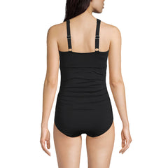 Women's Chlorine Resistant High Neck Multi Way One Piece Swimsuit