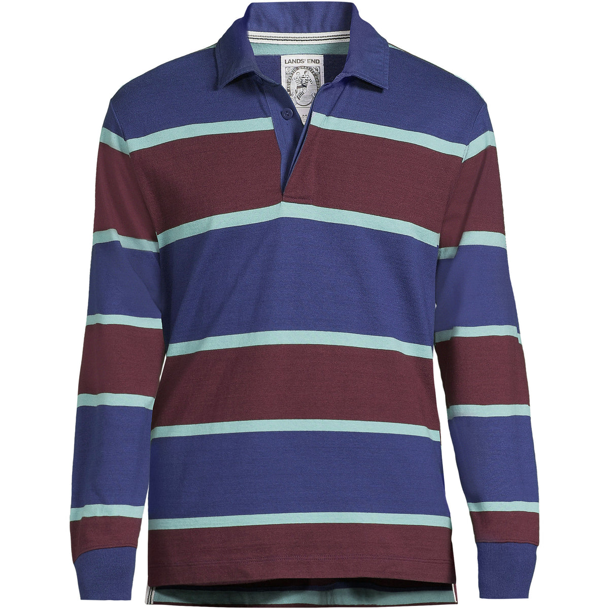 Men's Long Sleeve Stripe Rugby Shirt