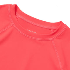Girls Slim Chlorine Resistant Long Sleeve Crew Neck Rash Guard