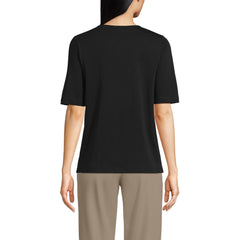 Women's Supima Jersey Half Sleeve Splitneck Shirt