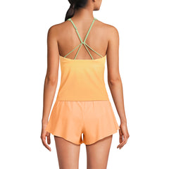 Women's D-Cup Tugless High Neck Strappy Back Tankini Swimsuit Top