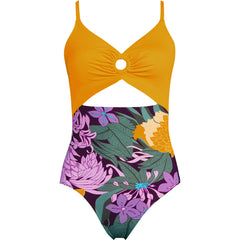 Women's Plus Size O-Ring Monokini One Piece Swimsuit