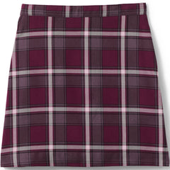 Girls Slim Plaid A-line Skirt Below the Knee