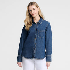 Women's Soft Denim Twill Button Front Shirt