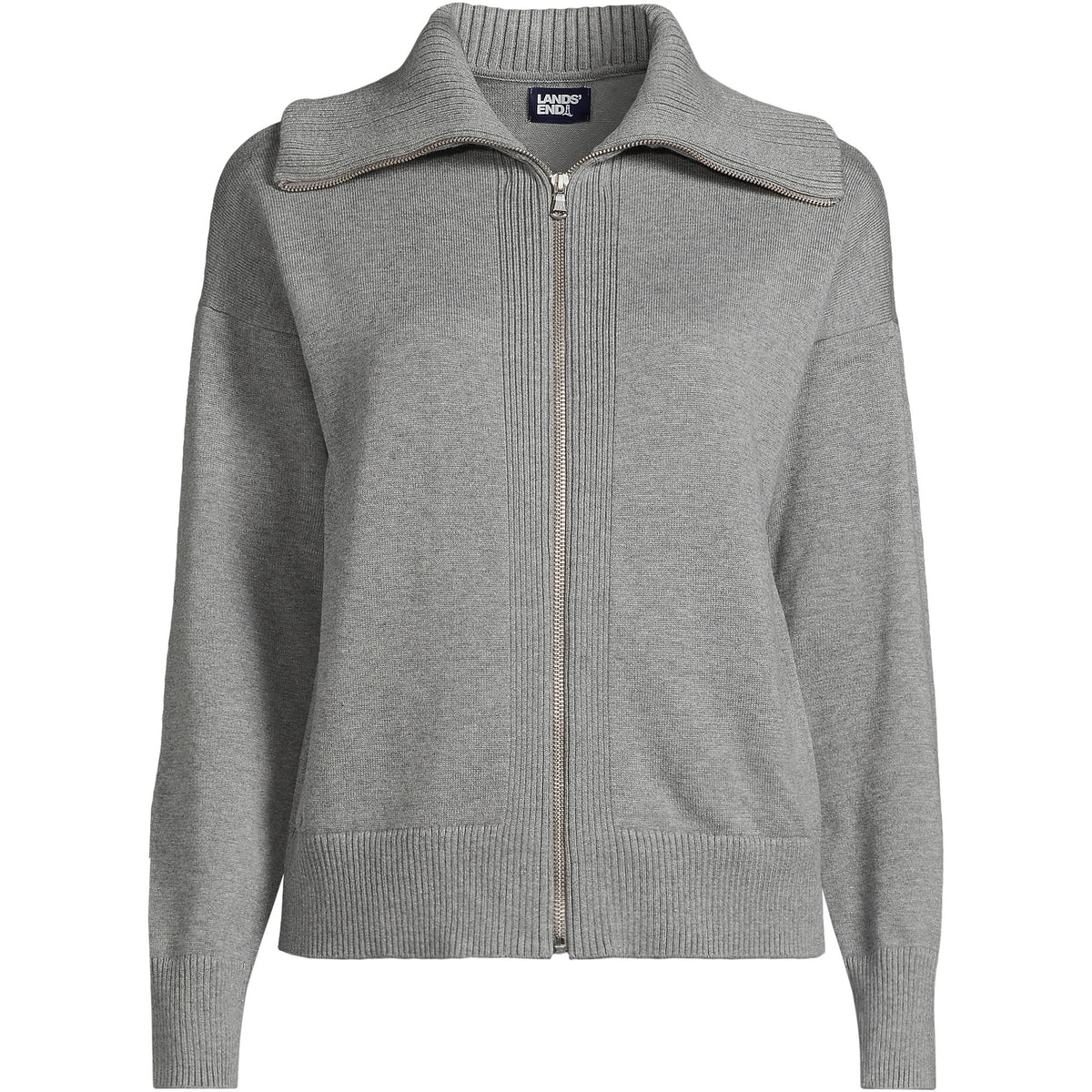 Women's Cotton Modal Long Sleeve Zip Front Cardigan Sweater Jacket