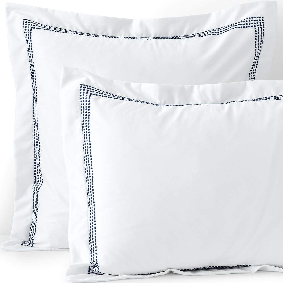 400 Thread Count Premium Supima Cotton No Iron Sateen Embroidered Pillow Sham