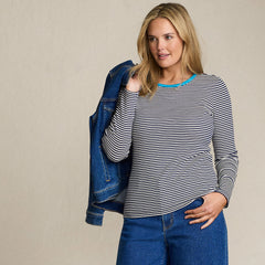 Women's Plus Size Long Sleeve Micro Rib T-Shirt