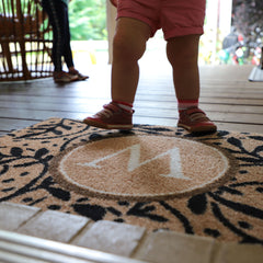 Matterly Monogrammed Wisteria Doormat