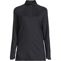 Womens SunShade UPF50 QuickDry Long Sleeve Quarter Zip Tunic Swim Cover-up