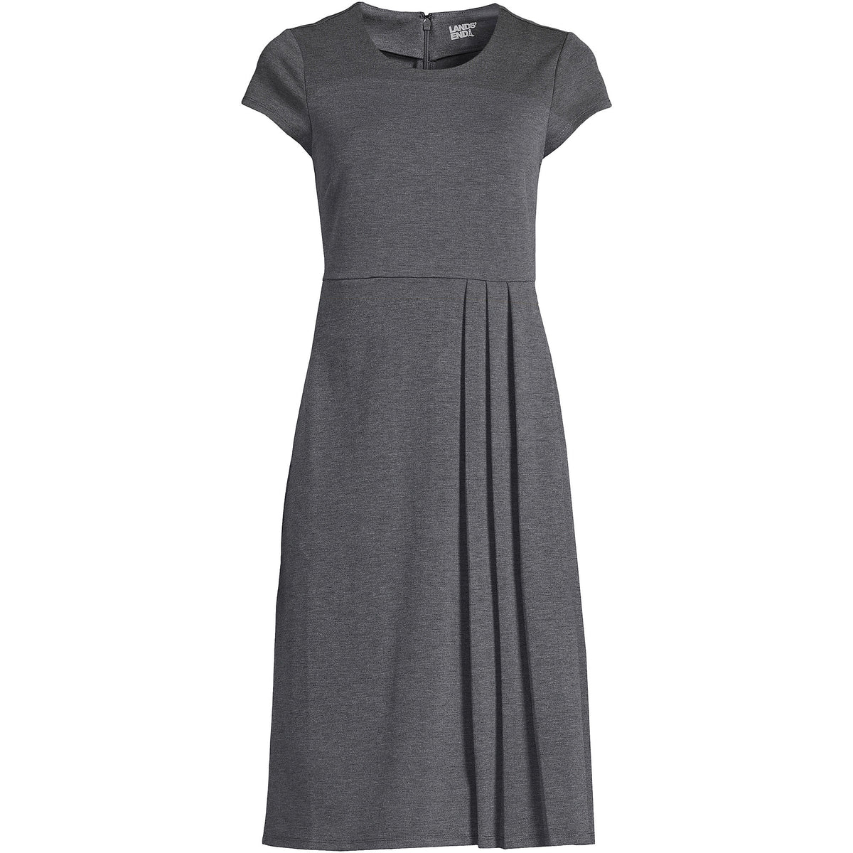 Women's Cap Sleeve Box Pleat Ponte Dress