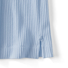 Women's Long Sleeve Waffle Shawl Collar Henley