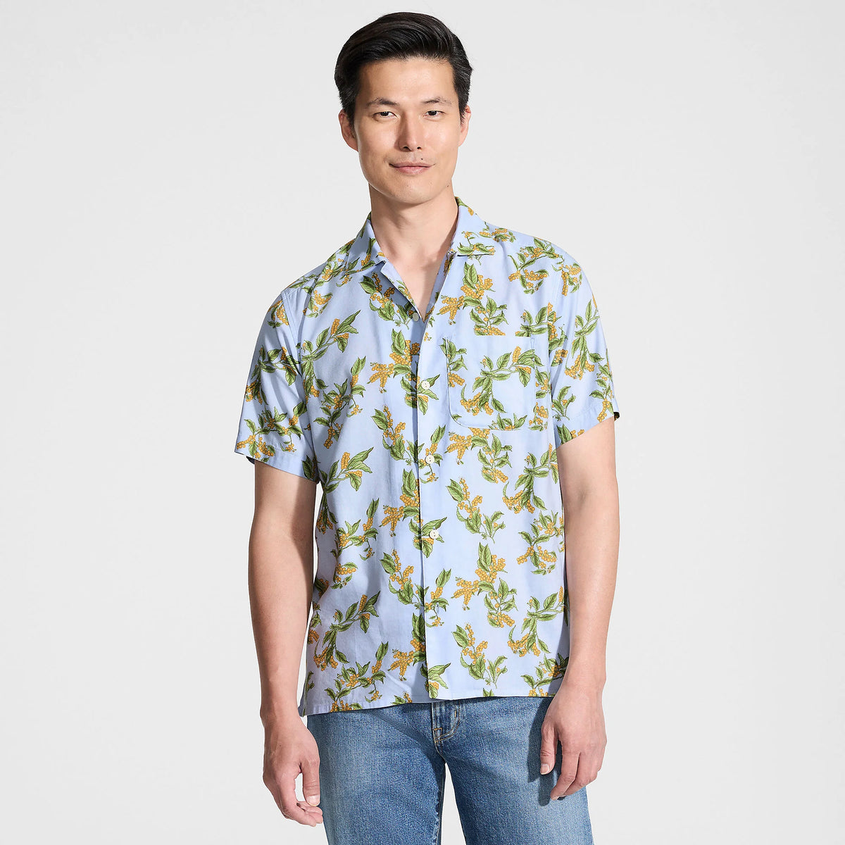 Men's Tall Short Sleeve Hawaiian Camp Collar Shirt