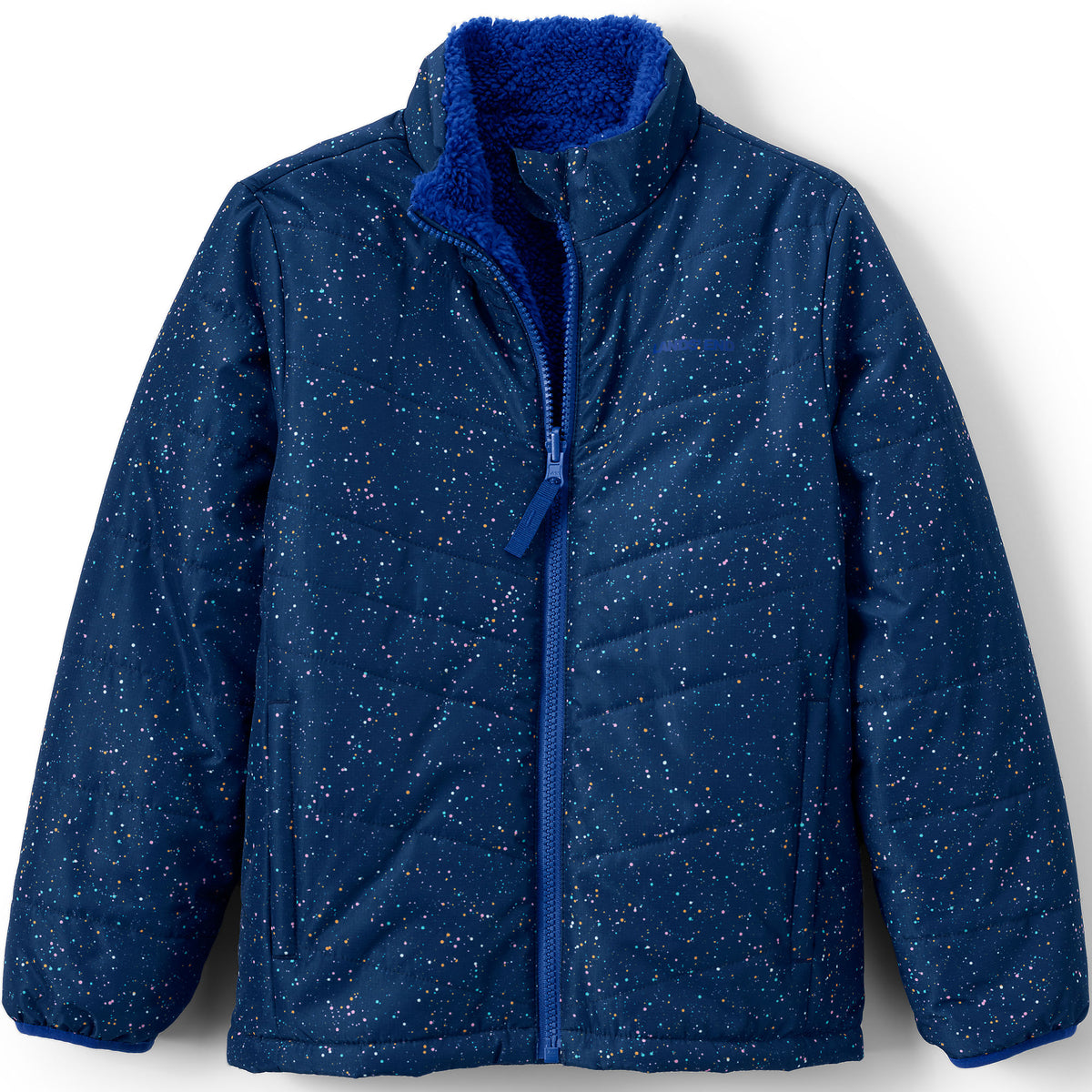Girls Reversible Fleece Puffer Jacket