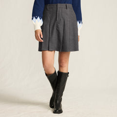 Women's Brushed Flannel Pleated Mini Skirt