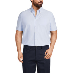 School Uniform Men's Big & Tall Short Sleeve Buttondown Oxford Sport Shirt