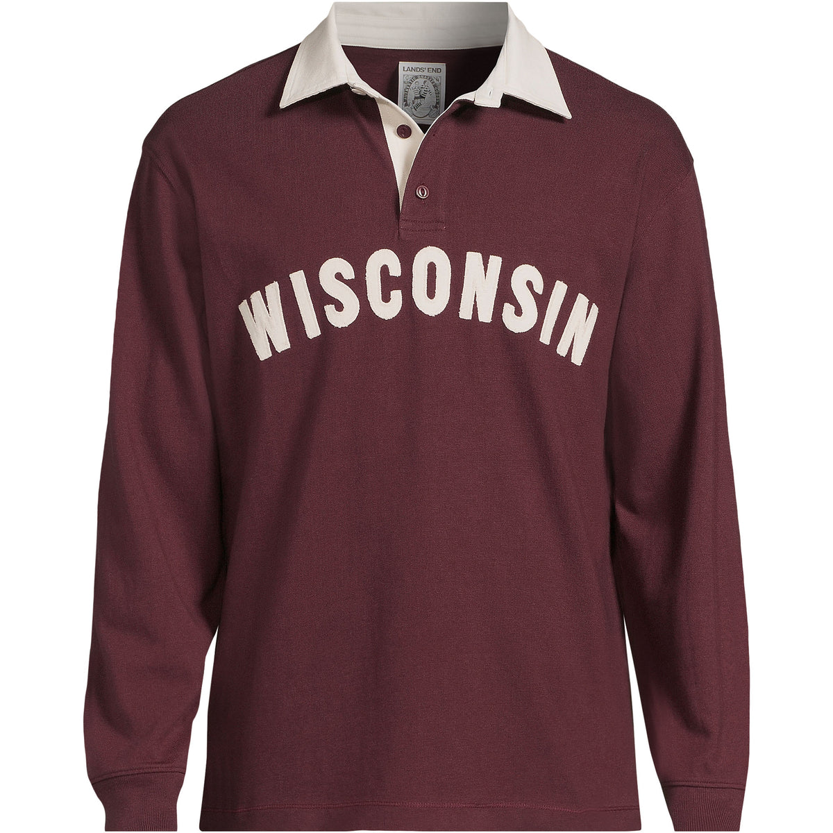 Men's Long Sleeve Rugged Rugby Embroidered Polo