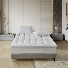 Farm to Home Organic Cotton 2" Gusseted Down Alternative Mattress Topper