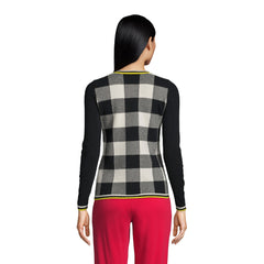 Women's Cashmere Crew Neck Sweater Tee - Jacquard