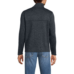 Men's Big Sweater Fleece Snap Neck Pullover Jacket