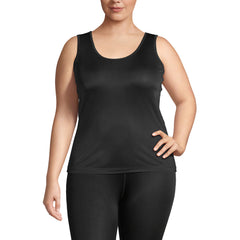 Women's Plus Size Silk Interlock Thermal Long Underwear Base Layer Tank Top