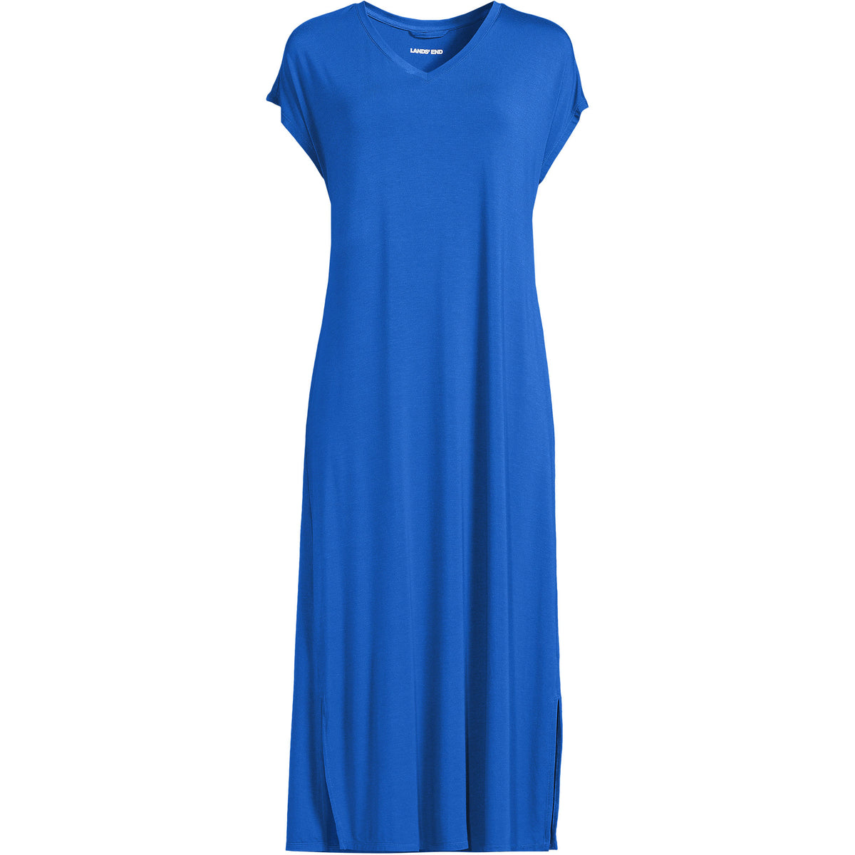 Women's Plus Size Cooling Cap Sleeve Midi Nightgown